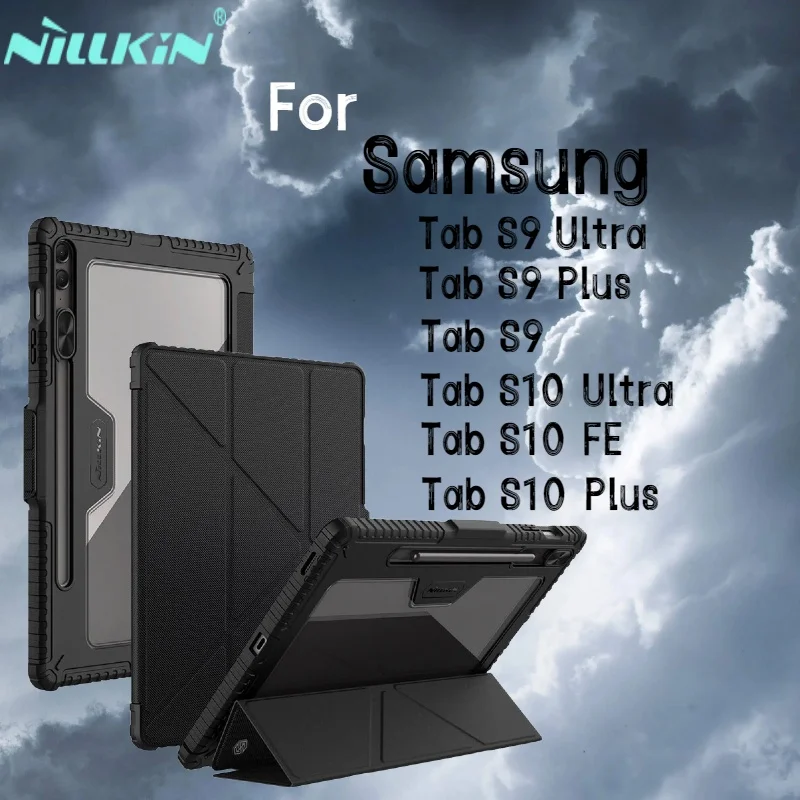 Nillkin For Samsung Galaxy Tab S10 Ultra S10FE+ S9 Ultra S9FE S9 Plua Camera Slider Shockproof  Protective Shell
