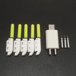5 pcs/lot Electronic Light Stick Clip on Fishing Rod With 5 Rechargeable cr425 / cr322 battery Waterproof Glowing Lamp A627