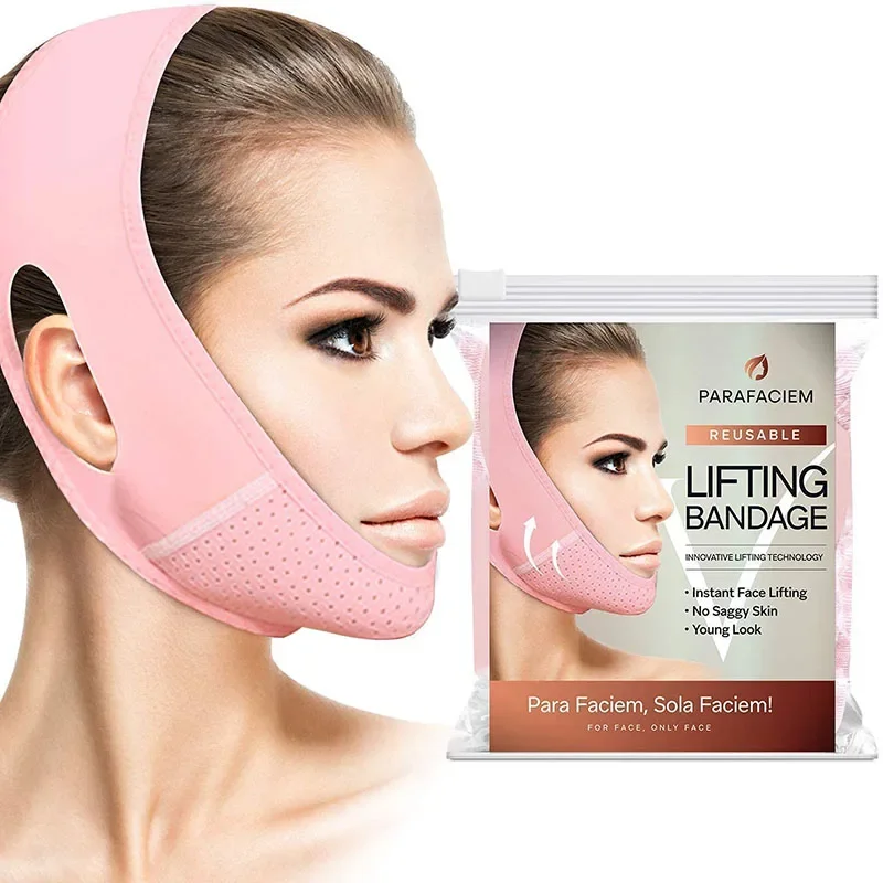 V Shape Face Lifting Band Face Band, Soft Chin Strap V Face Bandage Tightening Facial Skin, Sleeping Strap Beauty Body Care Tool