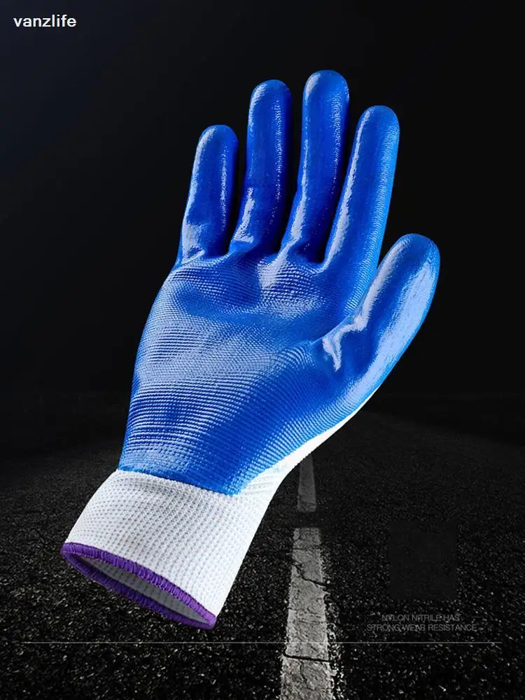 10pair wear labor insurance cut nitrile butadiene rubber latex non-slip waterproof prevent thickening adhesive work gloves