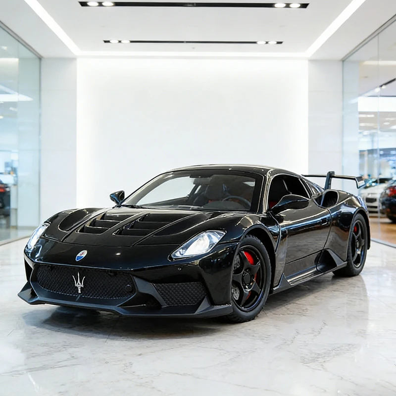 

1:24 Maseratis GT2 Supercar, модель автомобиля из сплава, игрушечный автомобиль, литье под давлением, металлическое литье, звук и свет, игрушечный автомобиль с откатным механизмом для детей, автомобиль