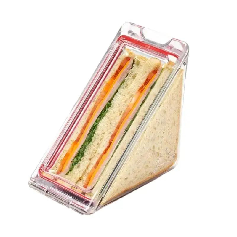 Triangle Sandwich Containers Portable Packing Box Bread Container Reusable Small Sandwich Box Preservation Box For Schoolbag