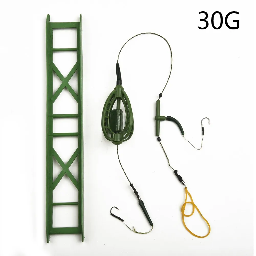 

Carp Fishing Feeder Cage Type High-power String Hook Fish Hook Sea Fishing Throwing Rod With Bait Cage Barbed Fish Hook Road Car