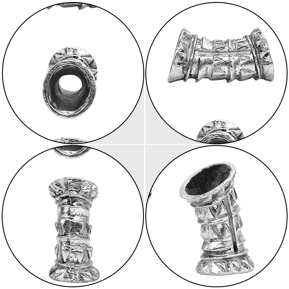 10 قطع النساء الرجعية سبيكة غطاء الرأس ديكور المجدل تجديل الخرز تزيين خمر الشعر خوذة