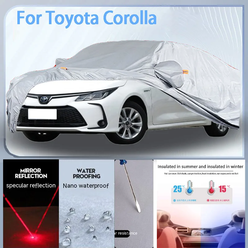 

For Toyota Corolla Full Car cover with UV protection and Winter Insulation roles,Rainproof,Snowproof Ati-frost properties.