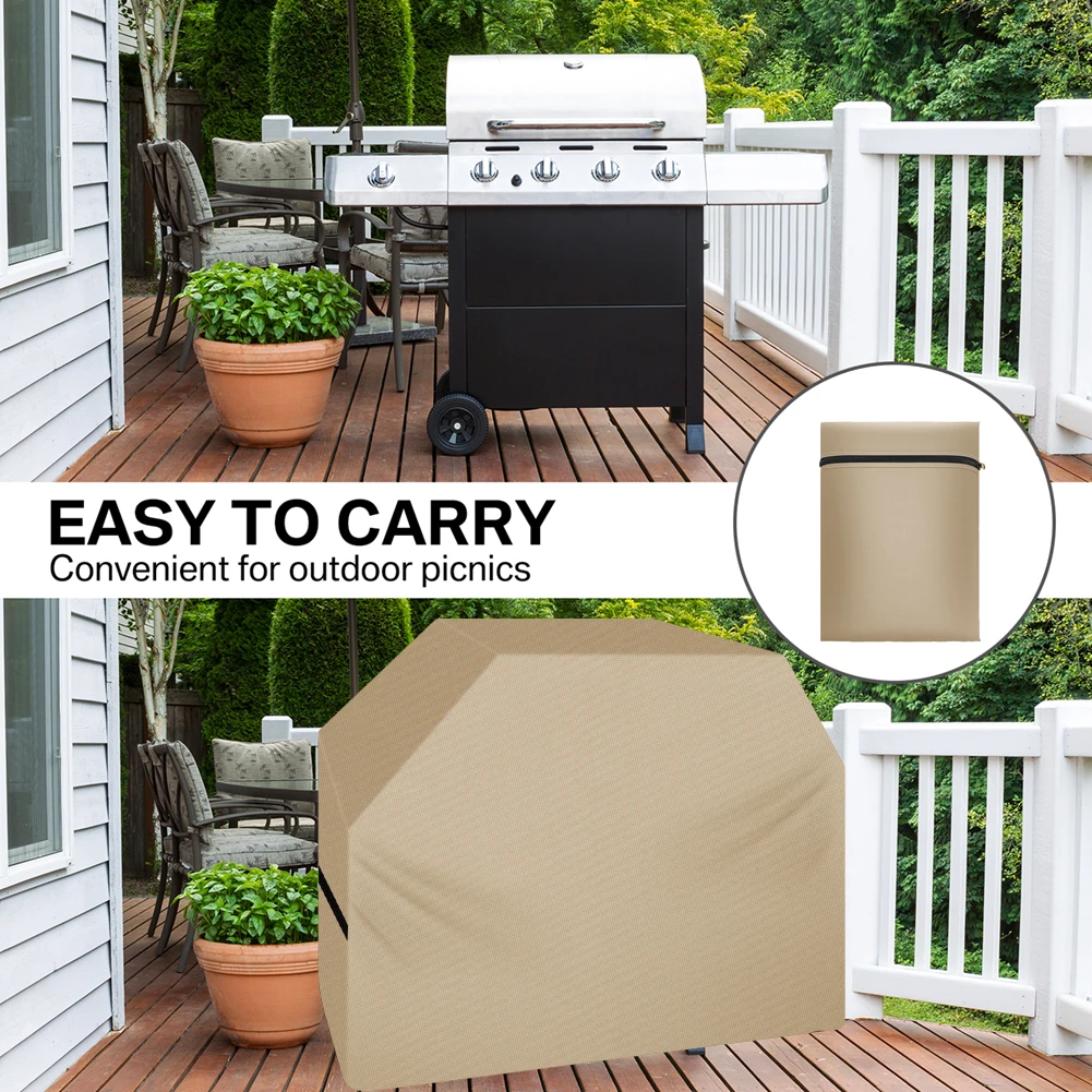 Grill Cover BBQ Outdoor Grill Covers Charcoal Gas Grills Waterproof Rip-Proof Weather-Resistant Anti-UV Barbecue Cover