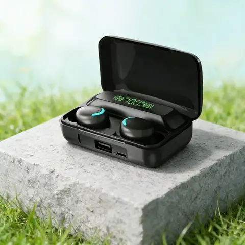 Wireless Earphones LED Dislpaly Binaural TWS Wireless Bluetooth Headset Noise Reduction Bluetooth Headphones