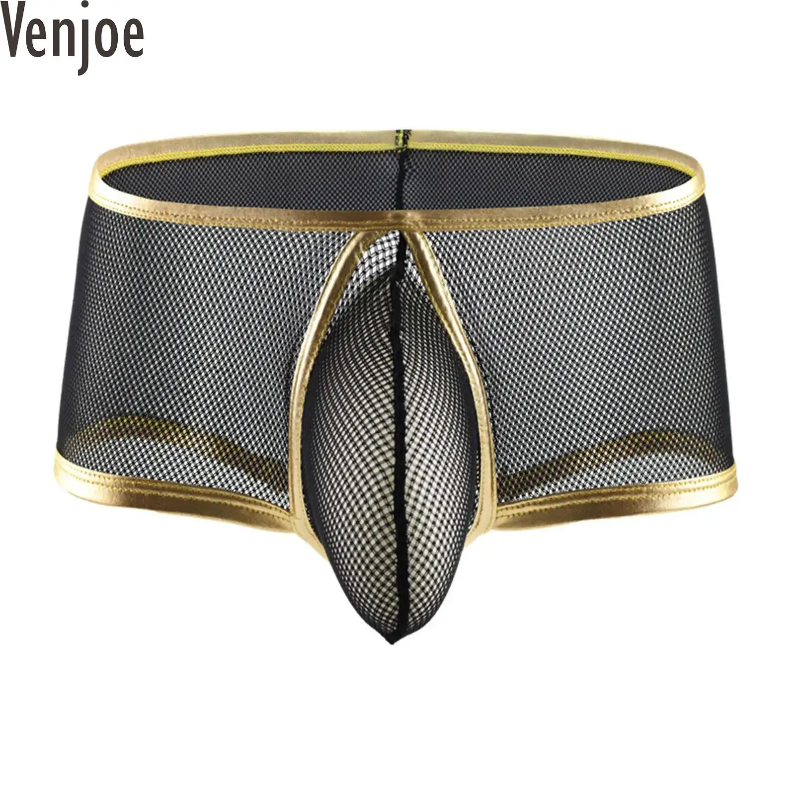 

Мужские дышащие ажурные шорты с заниженной талией, сексуальные боксеры, шорты, прозрачные сетчатые боксеры, нижнее белье, трусы, Ночная одежда