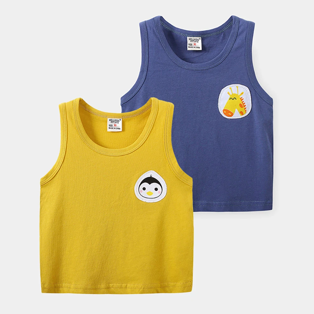 Baby Boys New Sleeveless Undershirt Summer Baby Thin Summer T-shirt