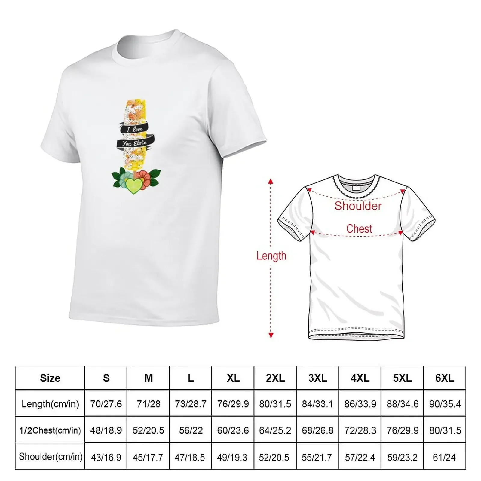 Funny Latino Elote Street Food Corn T-Shirt tops Short sleeve tee Short sleeve tee men