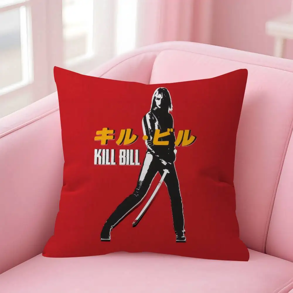 Classic Movie K-Kill Bill Double-sided Printed pillow cover Short plush Suitable living rooms bedrooms sofas throw cushion cover