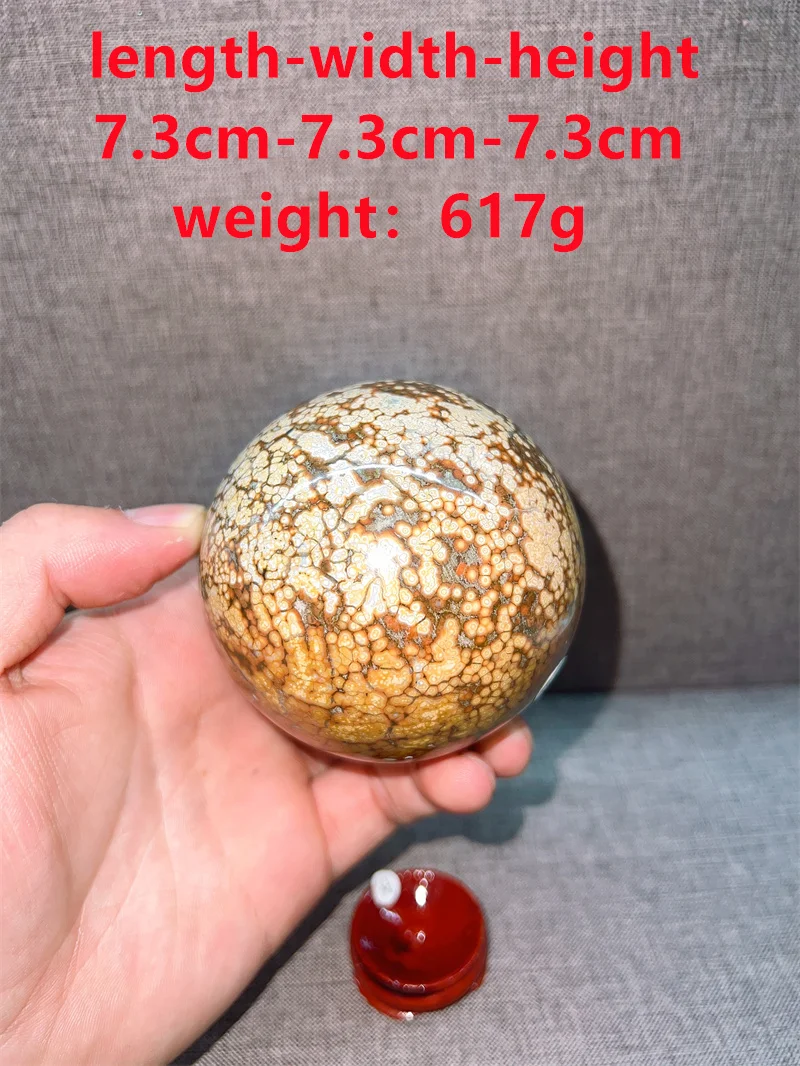 

Natural Ocean Jasper Sphere Crystal Mineral Madagascar Healing Skull Wing Tower Palm Workmanship Ornament Baby Chip Heart