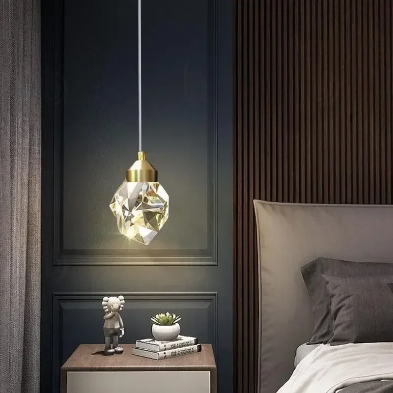 

Nordic Light Luxury Chandelier Creative Crystal Lamp Bedside Bedroom Living Room Restaurants Lights Hotel Bar LED Lamps Fixtures