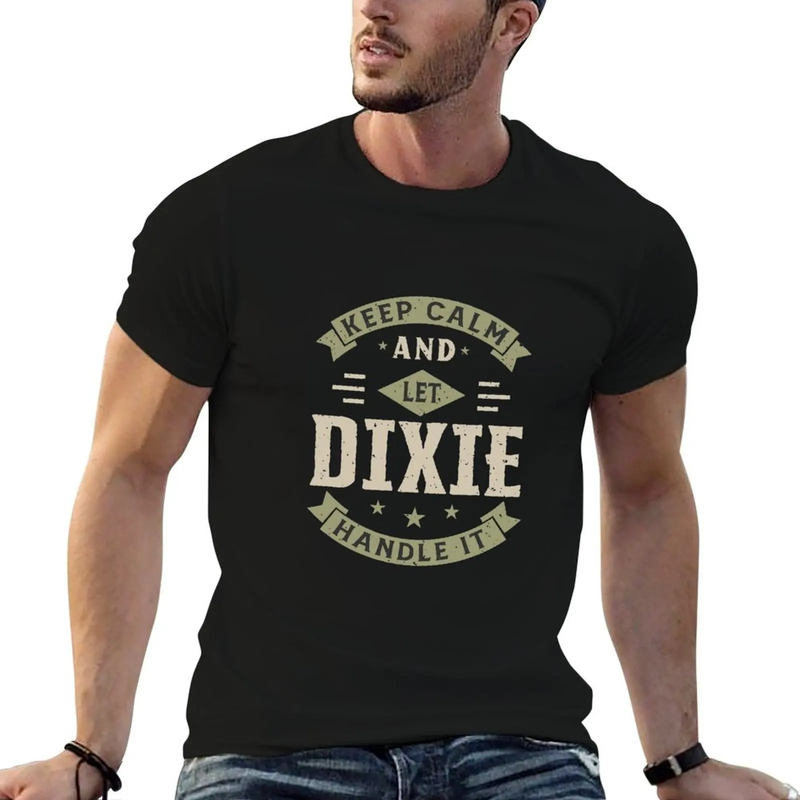 Keep Calm And Let Dixie Handle it Relaxed Fit T-Shirt custom t shirt anime t shirts kawaii clothes slim fit t shirts for men