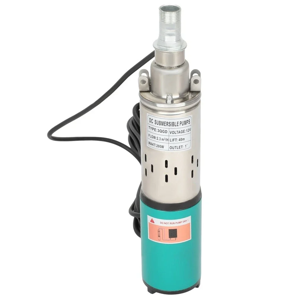 80M Solar Deep Well Submersible Solar Water Pump Solar Water Pump for Agriculture Flow 2T/Hour with 10M Cable 250W 300W Max Head