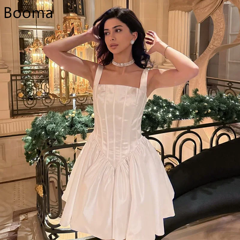 Booma Wedding Party Dresses Sleeveless Simple Short Brides Prom Gown A-Line Cocktail Dreess Outfits Customize