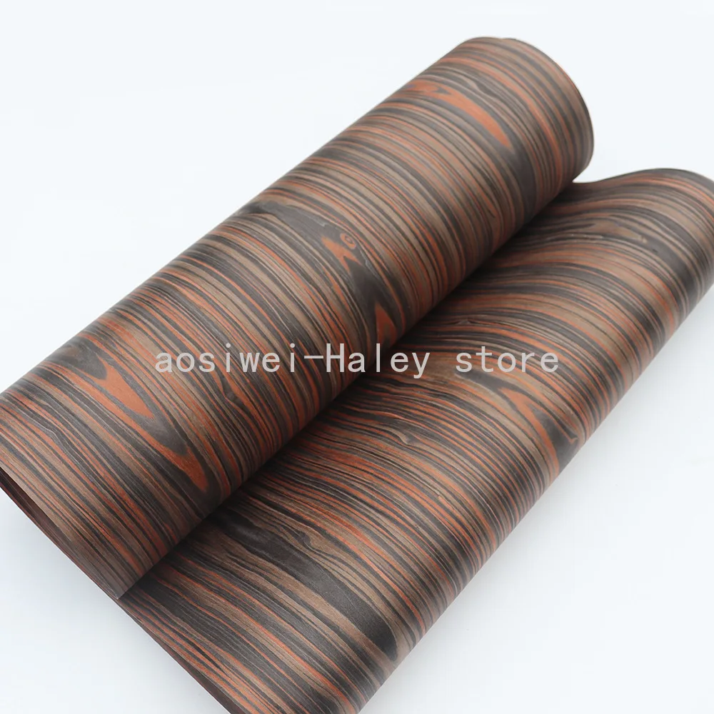 Length: 2.5Meters Thickness:0.3mm Width: 55cm Technological Bark Black Cedar Veneer Solid Wood Skin