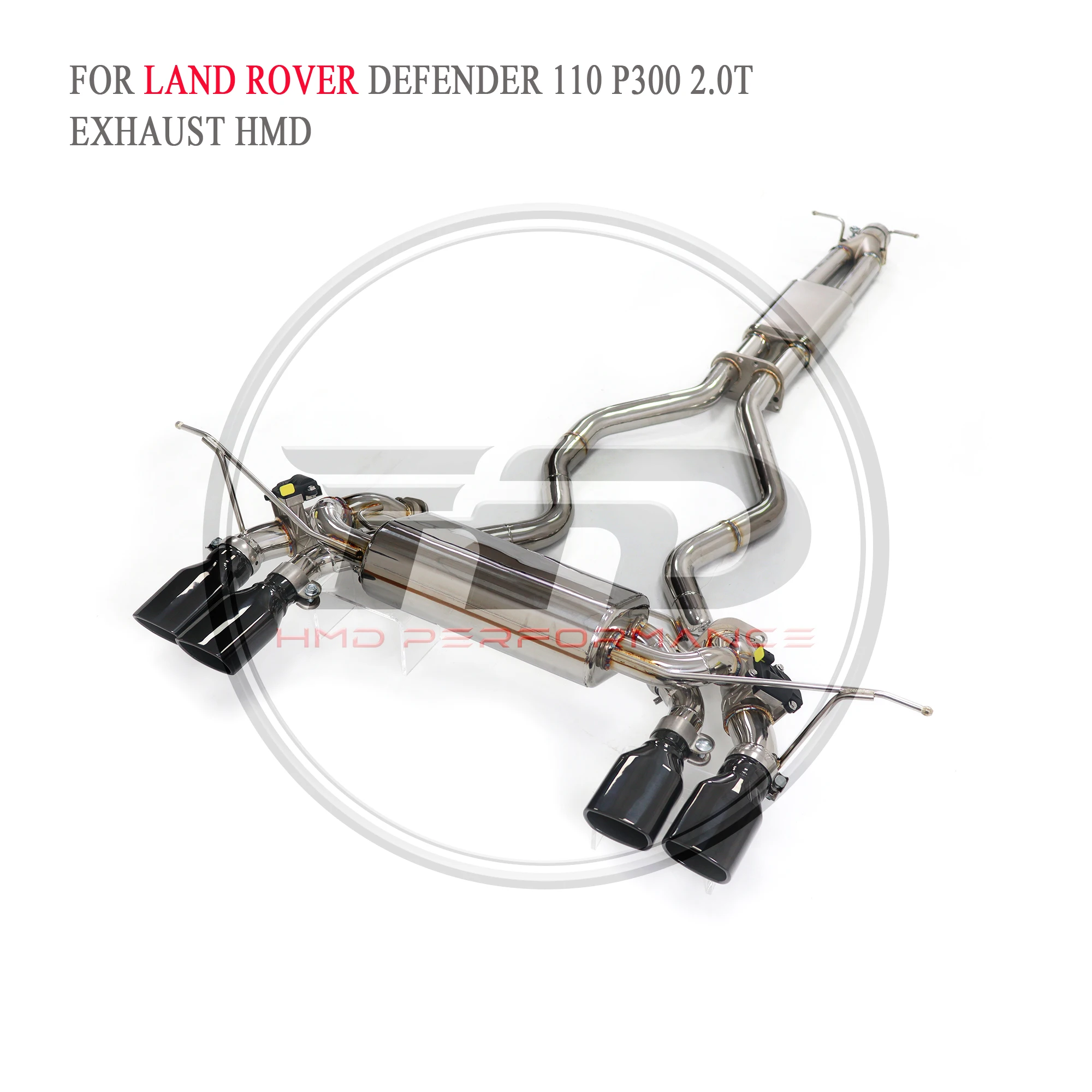 HMD Stainless Steel Exhaust System Performance Catback For Land Rover Defender 110 P300 2.0T  Muffler With Valve