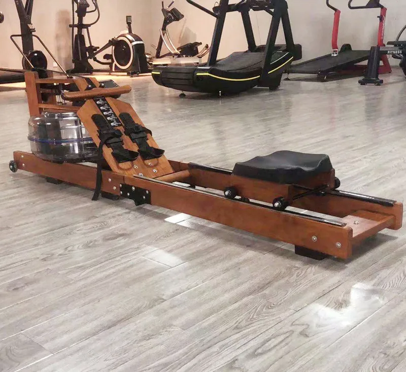 2026 Premium Foldable Solid Wood Water Rowing Machine with Adjustable Resistance Ergonomic Design for Home Use Full-Body Workout