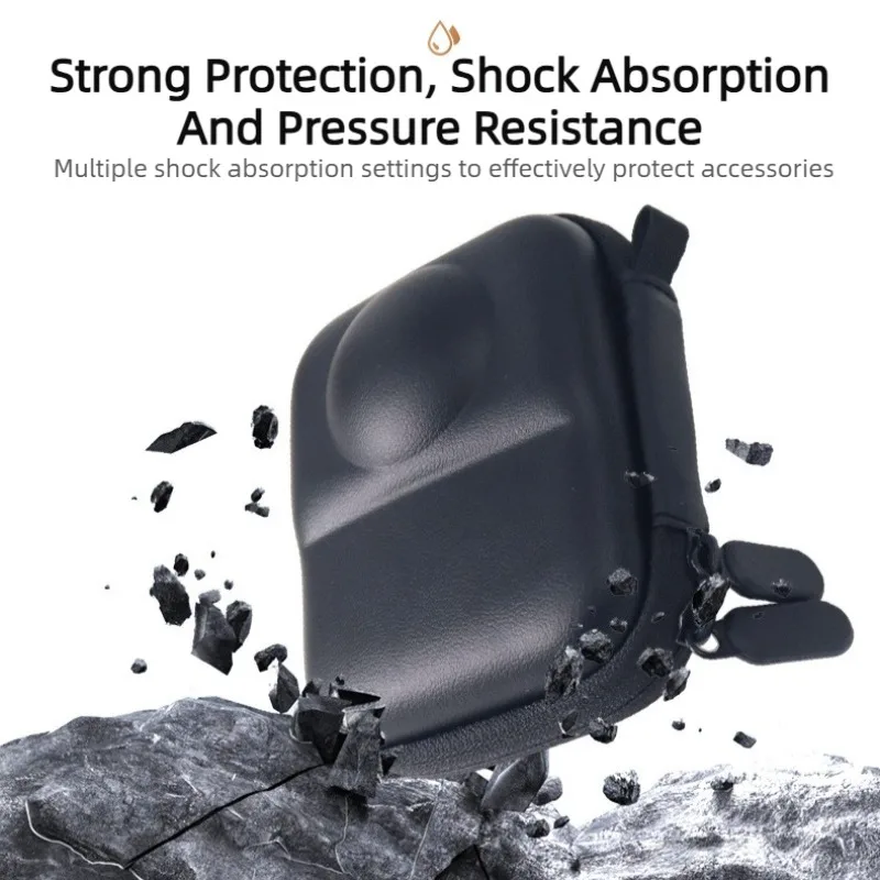 EVA Hard Shell Carrying Case for DJI OSMO 360 Panoramic Camera PU Leather Storage Bag Shockproof Protective Pouch Travel Case
