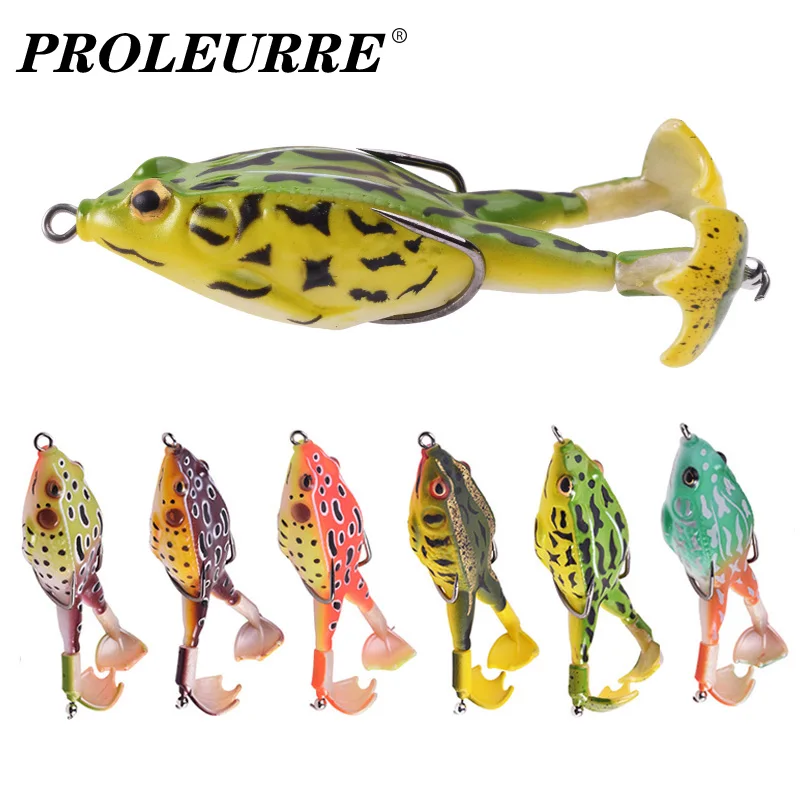 

1 Pcs Double Propeller Silicone Frog Lure Soft Bait 9cm 13.5g Topwater Flippers Rotation Wobblers Artificial Bass Fishing Tackle