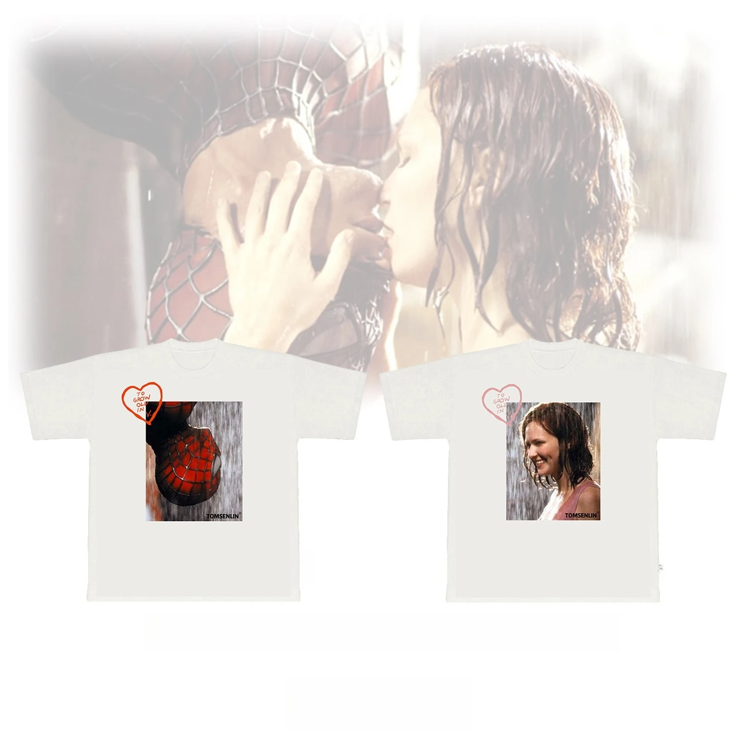 

Marvel Spider-Man Mary Jane Couple Men's Women's Same Summer T-Shirt Casual Sports American Retro Cotton Printed Short Sleeves