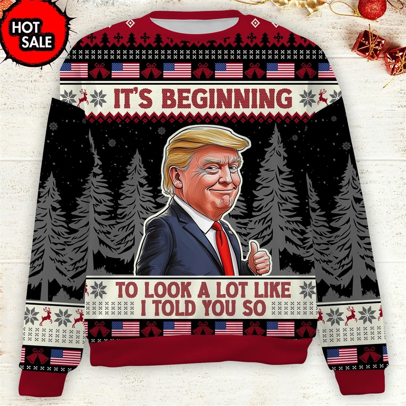 Trump Was Right About Everything Donald Trump Supporter Ugly Sweater USA Patriotic Unisex Sweater Pullover Christmas Sweatshirt