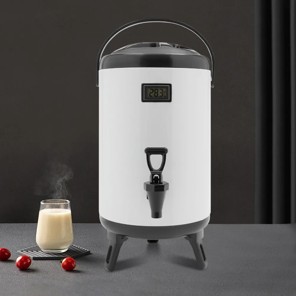 

10L Stainless Steel Insulated Beverage Dispenser Insulated Hot and Cold Beverage Dispenser with Faucet for Coffee Tea Water