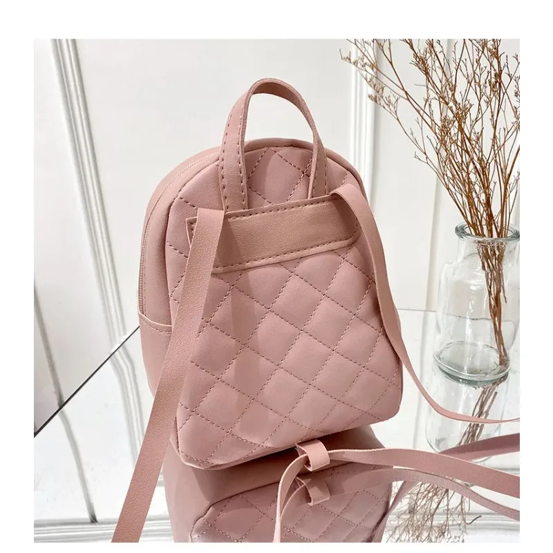 Backpack Women PU Leather Shoulder Small Backpack Multi-Function Ladies Phone Pouch Pack Ladies School Backpack Bags for Women