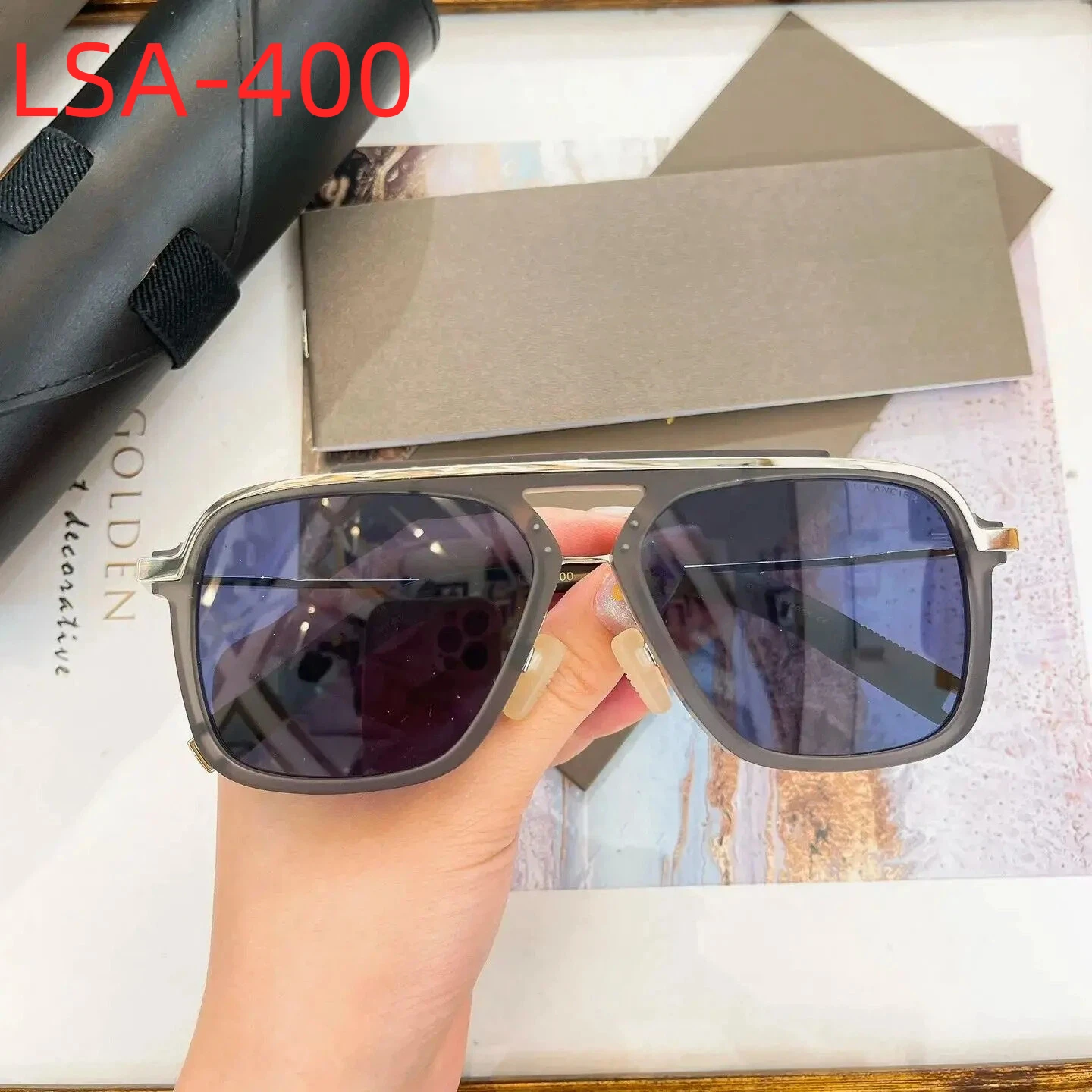 

New DT LANCIER LSA-400 LSA400-A Luxury Designer Top Quality Womens Sunglasses Stylish Classic Casual Men's Sun Glasses With Box