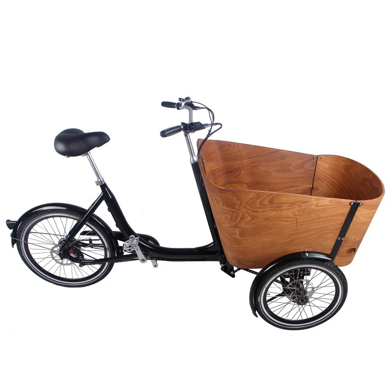 

3 Wheels Cargo Tricycle In Heavy Loading Pedal Electric Bicycle Bike For Carrying Kids Mobile Shopping Cart