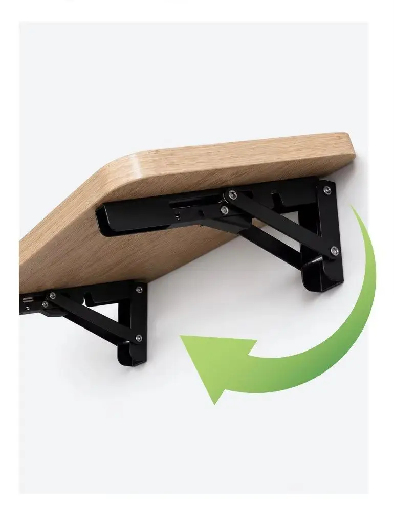 6-20 Inch Adjustable Wall Mounted Triangle Folding Angle Bracket 2PCS Bench Table Shelf Bracket Furniture Heavy Support Hardware