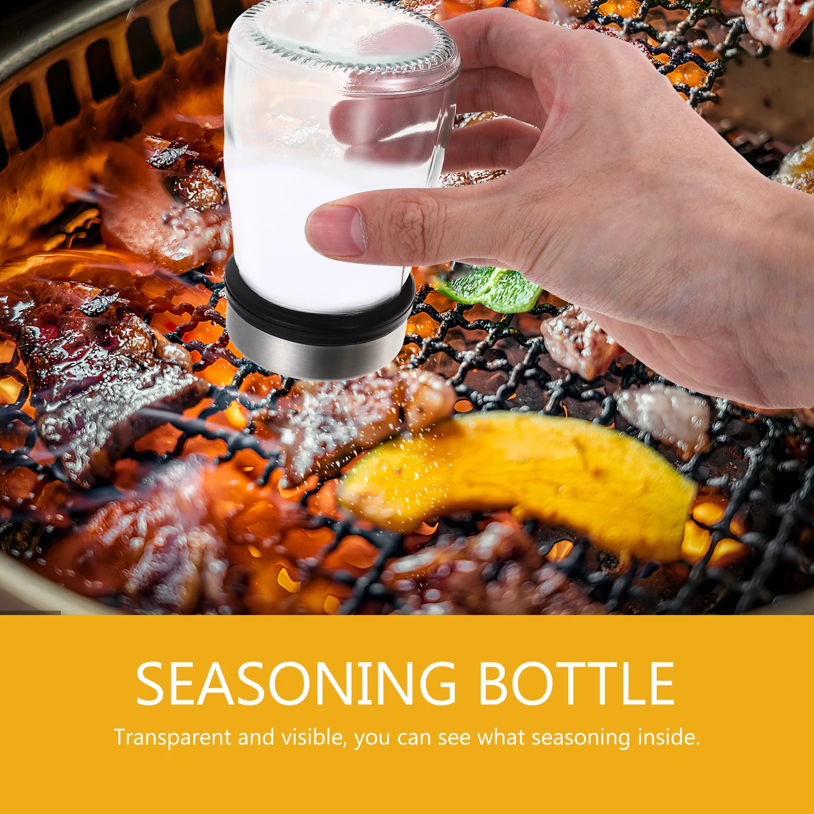 

Multipurpose Condiment Jar Household Spice Bottles Salt and Pepper Shaker Stable Material Long Lasting Air Isolation Dry