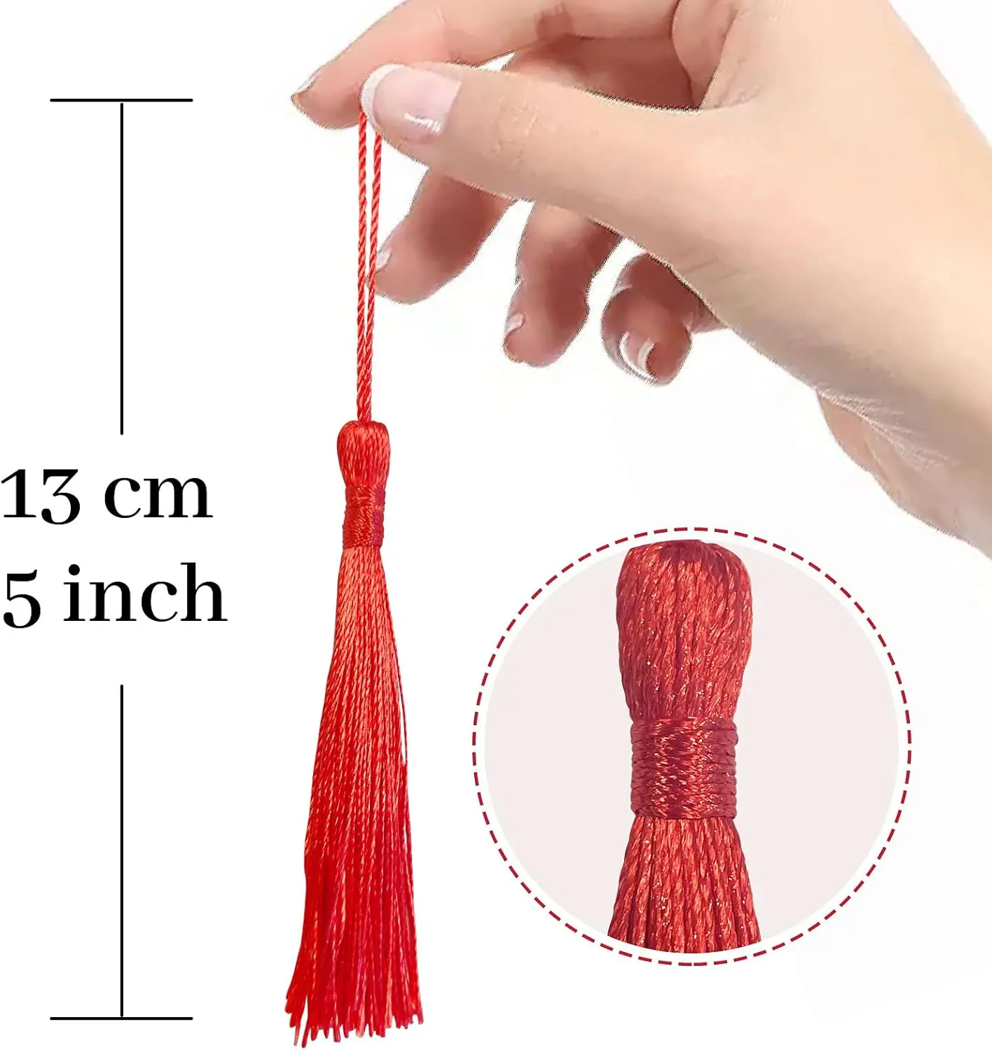 200 Pcs 13cm/5 Inch Silky Handmade Soft Craft Mini Tassels with Loops for Jewelry Making, DIY Projects, Bookmarks Tassel  20 Col