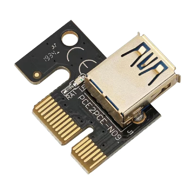 Black Metal Conversion Board Temperature Display PCIEX1 To X16 Video Card Expansion Slot Extension Cable Expansion CARDS