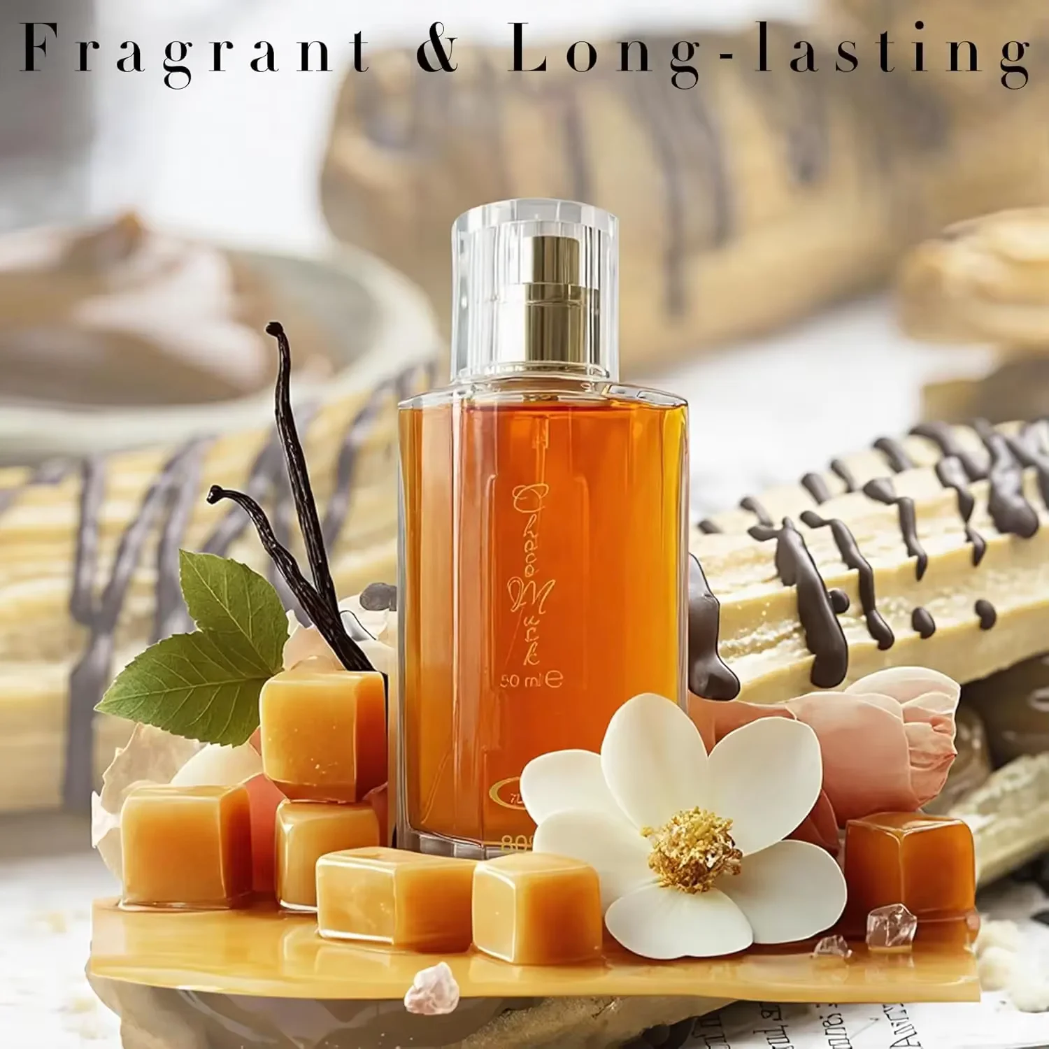 

Men's Gourmand Perfume EDT 50ml - Chocolate & Musk Scent, Long Lasting Fragrance Spray, Sweet Oriental Aroma