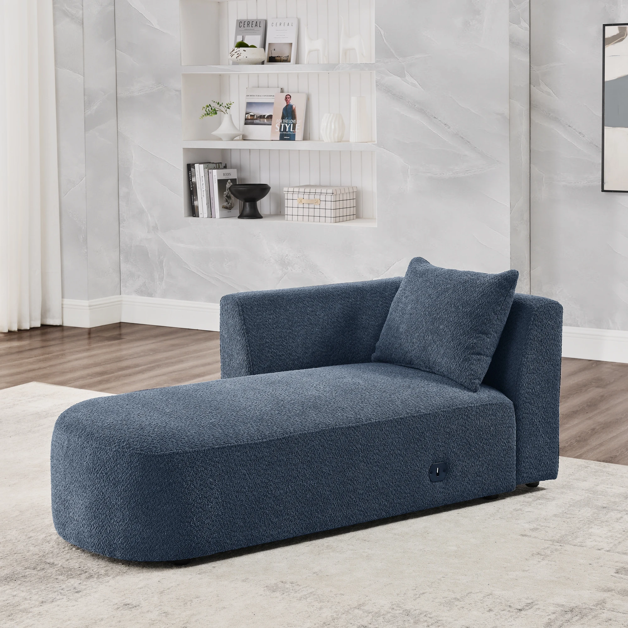 Left Chaise for Modular Sofa, Adjustable Position, Comfortable Seating, Perfect for Customizable Sectional Arrangements