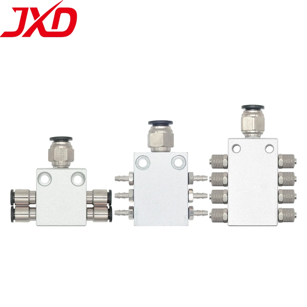 JXD Vacuum Air Distributor 1 IN 4 6 8 10 12 OUT Multi Way 4MM 6MM Hose Pneumatic Joint Fitting