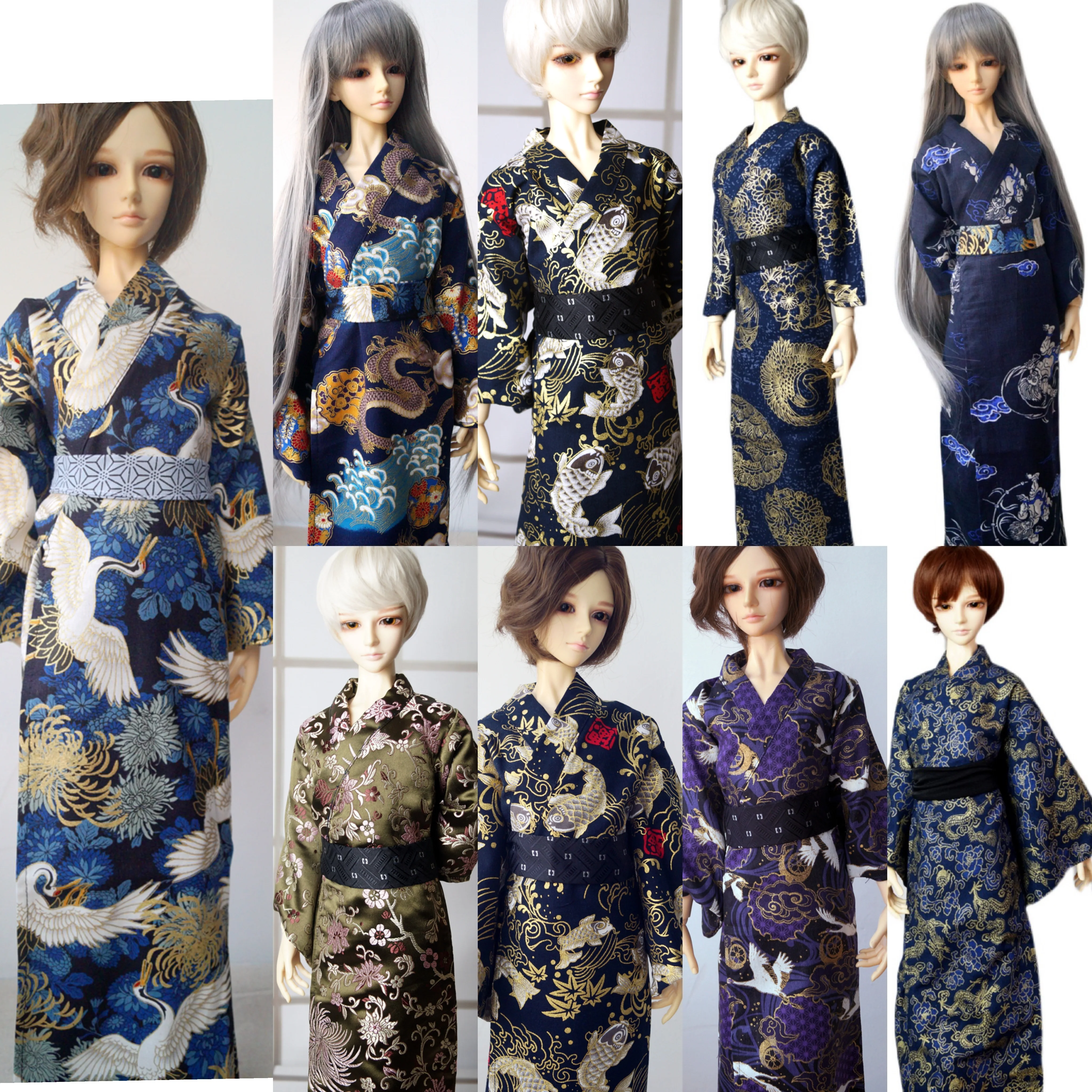 多くの日本スタイルの着物ドレスコスチュームドラマ用男の子1/4 17インチ44センチ1/3身長BJD MSD DK DZ AOD DDドール送料無料