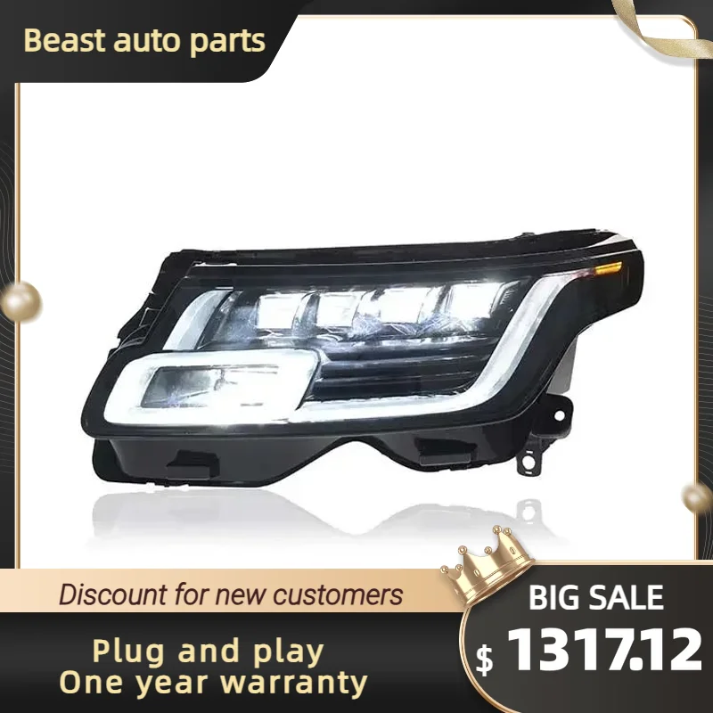 For Range Rover Vogue 2014-2017 Europe Version LED Headlight Assembly, 4-Lens Design, Hot Sale LED Headlamp