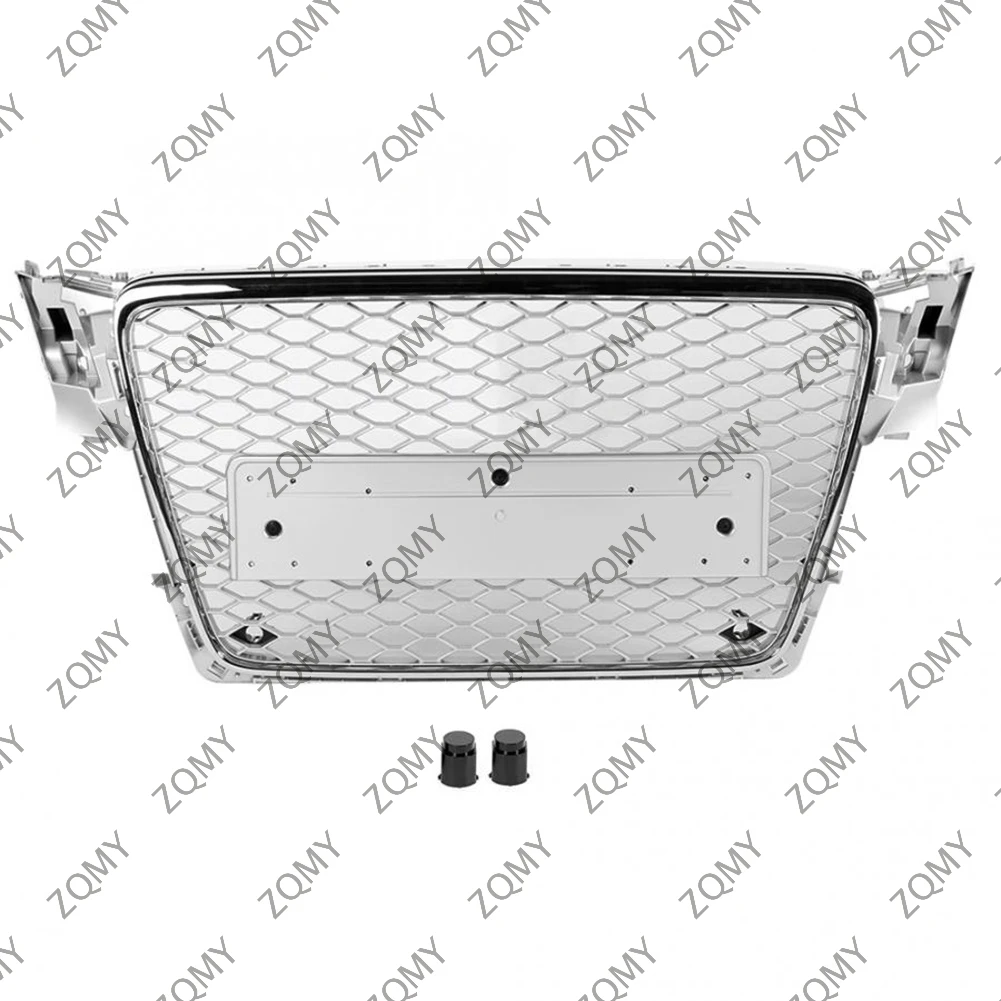 

With/Logo For Audi A4/A4L/S4 2009 2010 2011 2012 Car Front Bumper Grille Centre Panel Styling Upper Grill (Modify RS4 style)