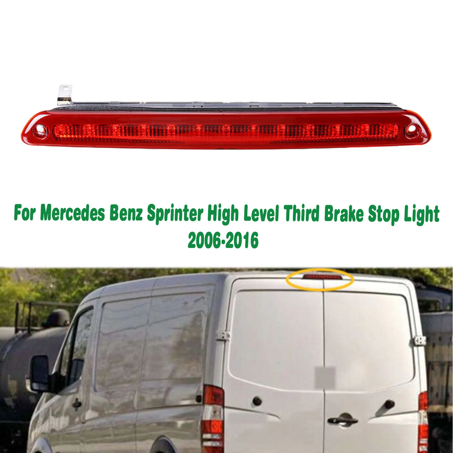 Para Mercedes Benz Sprinter VW Crafter 2006 2007 2008 2009 2010 2011 2012 2013 2014 2015 2016 tercera luz de freno de alto nivel