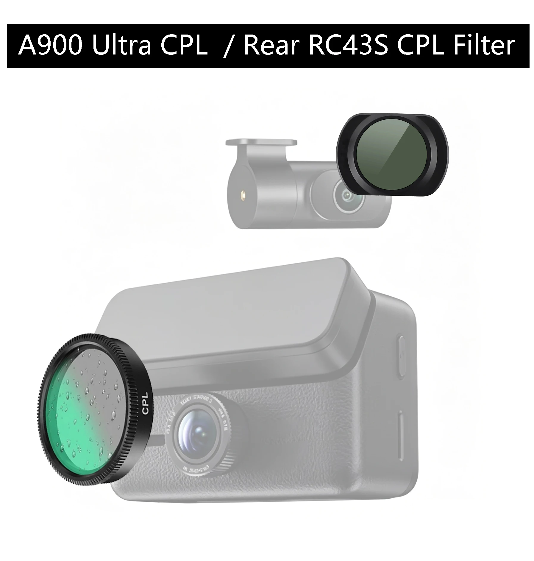 Für 70mai A900 Ultra CPL-Filter, HD-Objektiv-Staubschutz, Blendschutz für 70mai Rückfahrkamera RC43S CPL-Filter – Detail 1