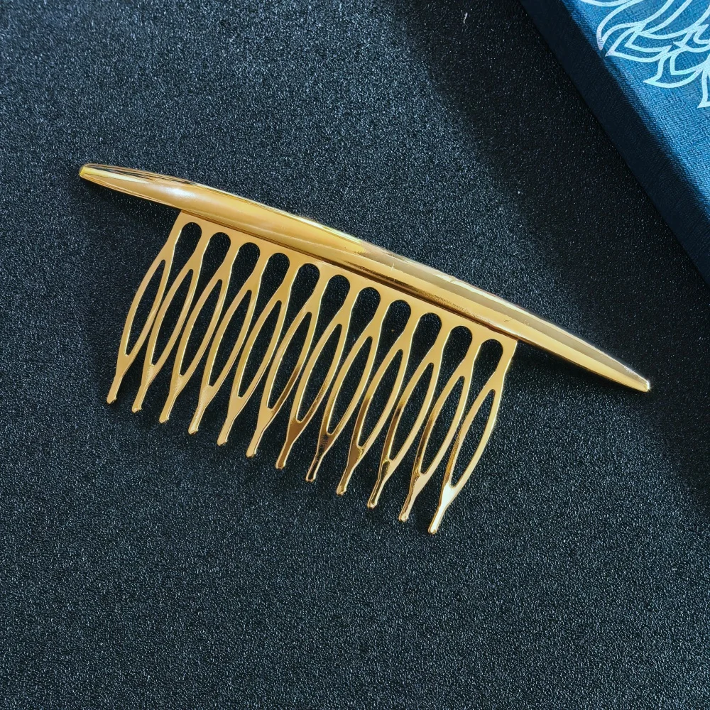 Metal Hair Side Combs French Hair Comb Straight Teeth Hair Clip Comb Twist Hair Comb Veil Comb Hair Accessories Jewelry