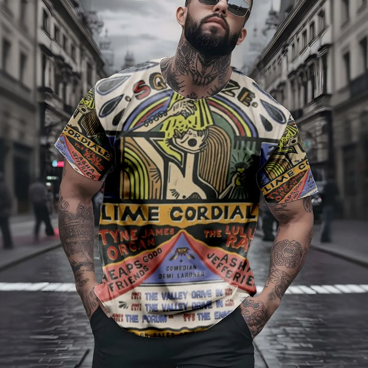 Sewing Because Is Wrong Poster New Arrival Fashion Men's Short Sleeve All-Over Print T-Shirt Unique All-Over Pr