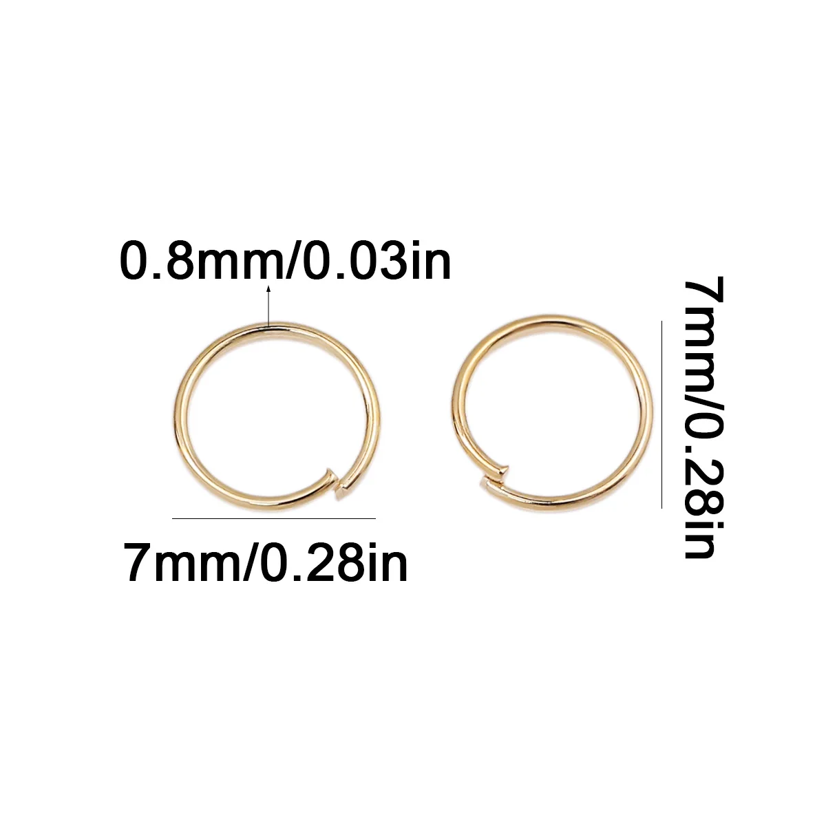 220pcs 7mm High Quality Stainless Steel Open Jump Ring Round Gold Color Split Rings For Diy Jewelry Making Findings Wholesale