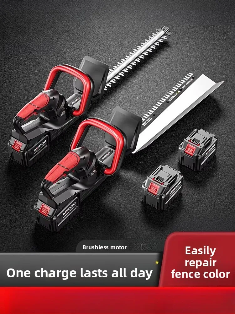 Electric hedge trimmer, rechargeable flower pruning shears, tea pruning, landscaping and gardening tools