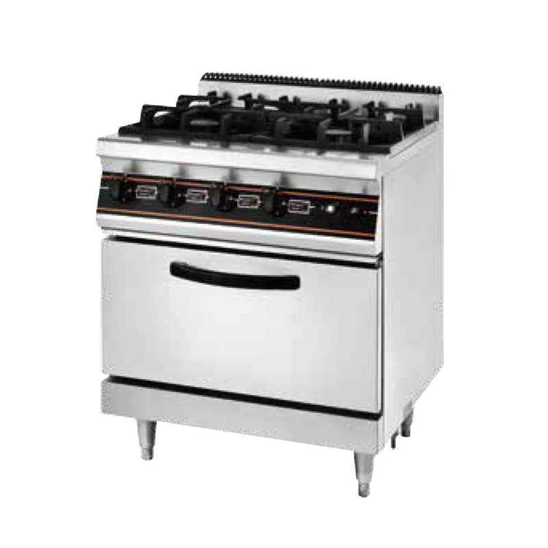 HOT SALES Smart custom stainless steel kitchen equipment, high power commercial cooker 6 burner gas cooker with bracket