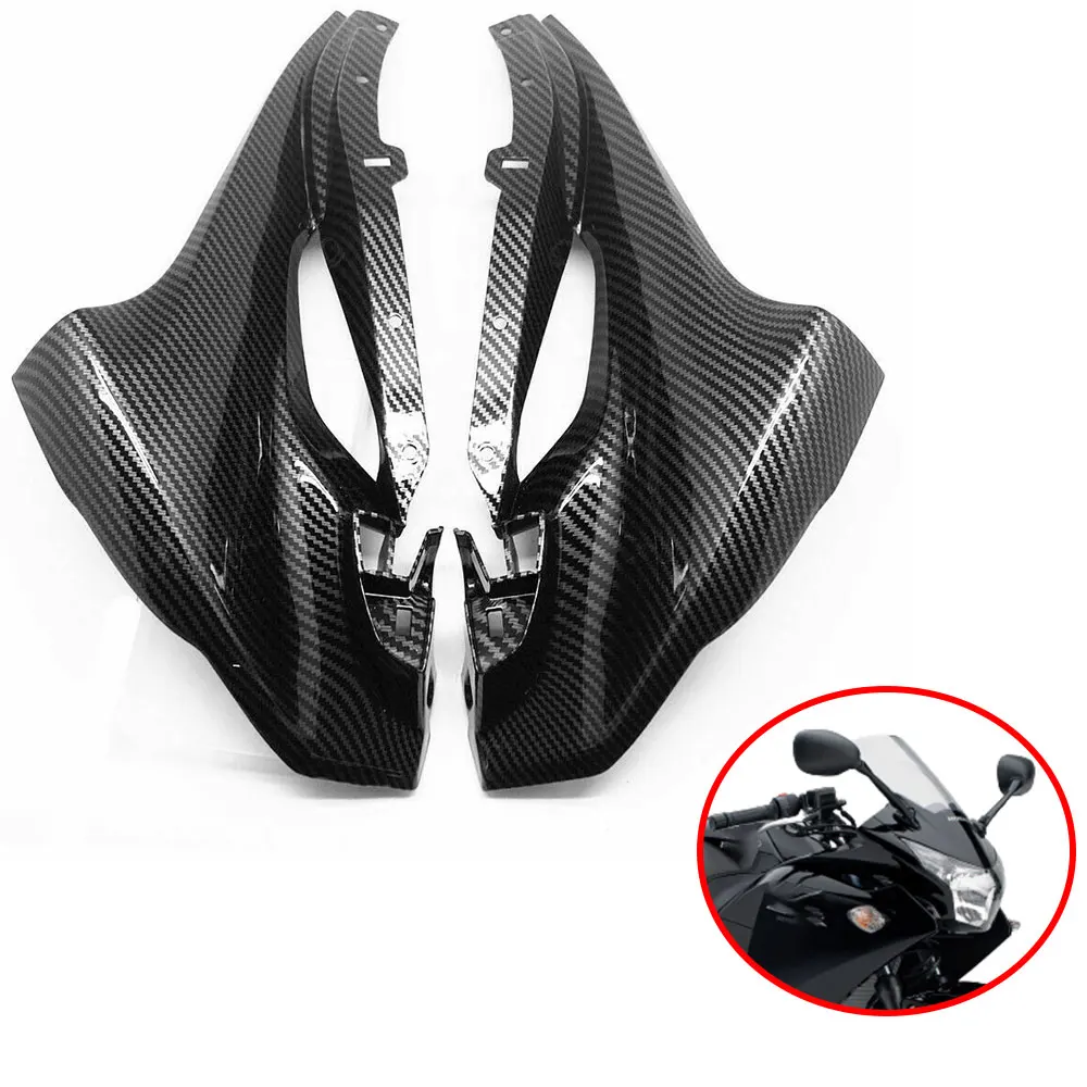 

CBR250R Motorcycle Front Head Nose Side Trim Panel Fairing For HONDA CBR 250R 2011 2012 2013 2014 CBR-250R Carbon Fiber Paint