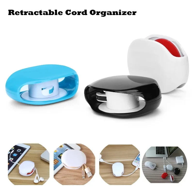 1PC Portable Automatic Cable Organizer for Office or Home Use / Retractable Cable—Suitable for USB Cables and Headphone Cables
